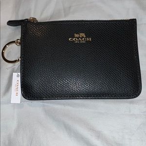 Coach black keychain wallet